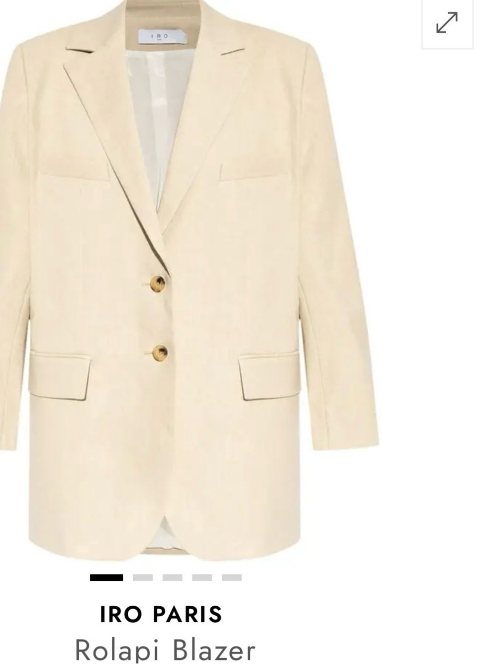 IRO Cream Notch-Lapel Two-Button Blazer